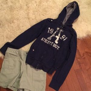 Dark navy Self Esteem hoodie with zipper